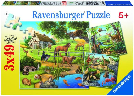 Ravensburger Puzzle 3x49 pc Animals
