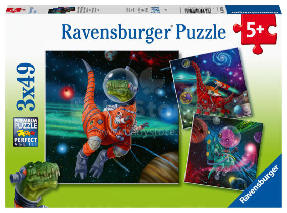 Ravensburger Puzzle 3x49 pc The World od Dinosaurs