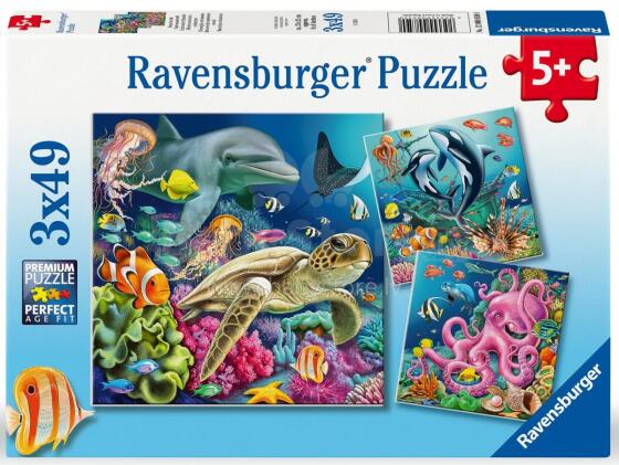 Ravensburger puzzle 3x49 pc Sea Animals