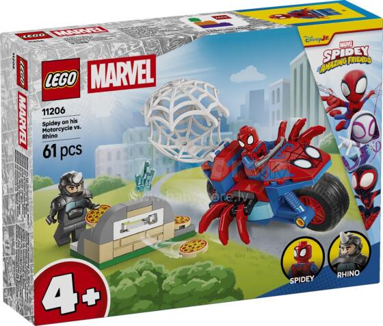 LEGO Spidey on his Motorcycle vs. Rhino