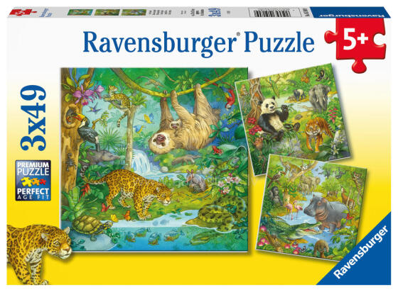 Ravensburger Puzzle 3x49 pc Jungle Fun