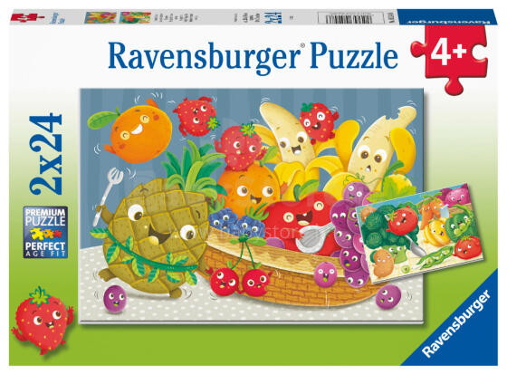 Ravensburger Puzzle 2x24 pc Fresh Fruits and Vegetables