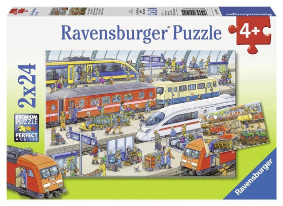 Ravensburger Puzzle 2x24 pc Busy Train Station