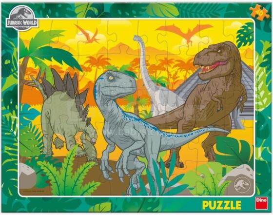 Dino rāmja puzle 40 gab., Dinosauru pasaule
