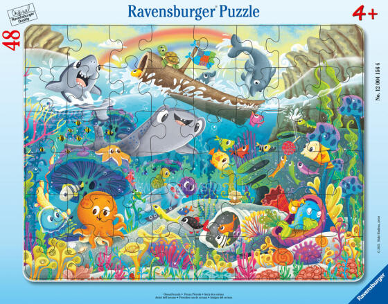 Ravensburger Frame Puzzle 48 Pieces: Happy Sea Animals