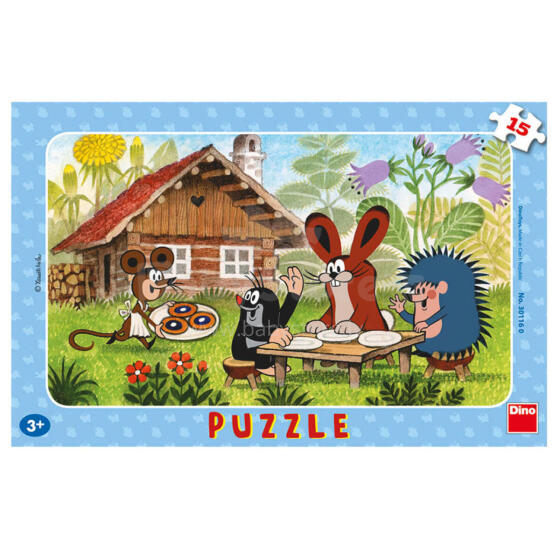 Dino Frame Puzzle 15 pc small, Little Mole