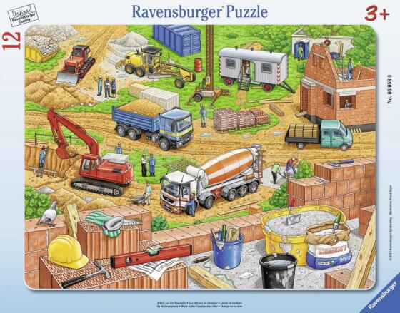 Ravensburger Frame Puzzle 12 pc Work On The Construction Site
