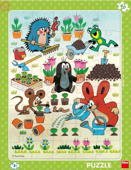 Dino Frame Puzzle 40 pc, Mole Gardener