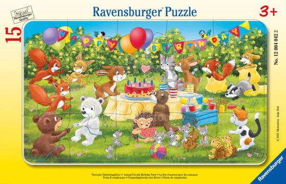 Ravensburger Frame Puzzle 15 Pieces: Animals' Birthday