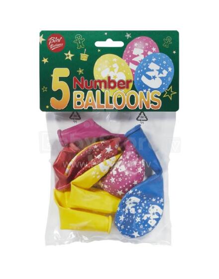Bini numurs 3 baloni, 5 gab.