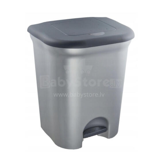 Pedal bin for waste sorting 2x11L Torge 37.5x29.5x46 cm light silver