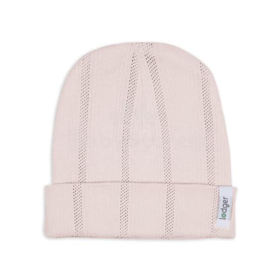 Lodger Beanie Pointelle bērnu cepurīte, Powder, 0-6 mēn.