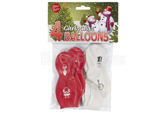 Bini Christmas Balloons, 4 Pieces