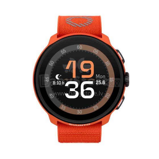 SUUNTO RUN CORAL ORANGE W/ TEXTILE STRAP
