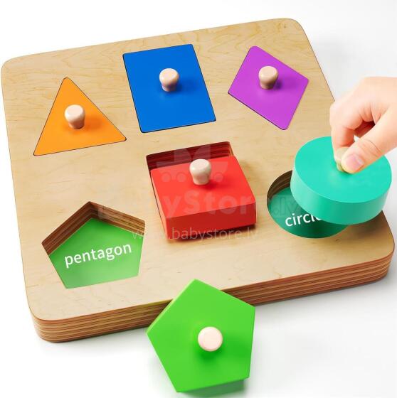 Larger Wooden Puzzle Art.294589 Montessori Wooden Puzzle Board