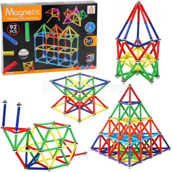KLOCKI MAGNETYCZNE 92 ELEMENTY