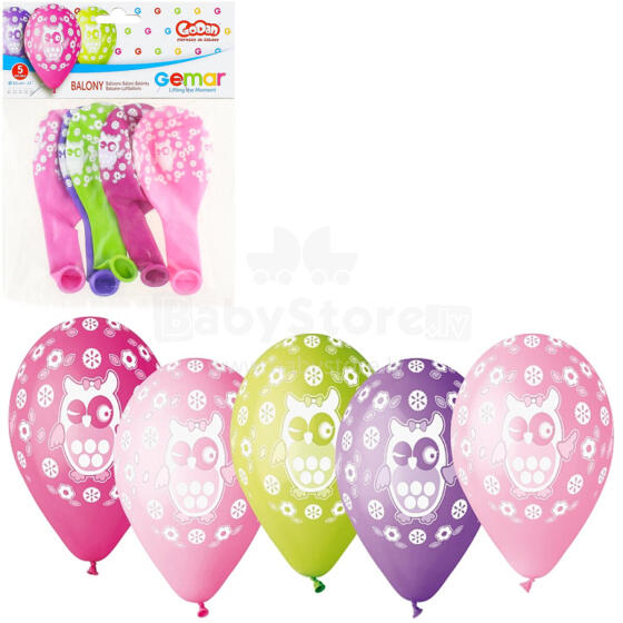 BALON SÓWKA 5 SZTUK