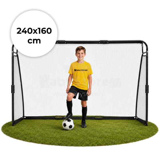 Futbola vārti ar tīklu futbolam 240x160x80 cm MOVEPRO