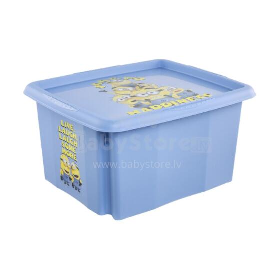 Box with lid 24L Karolina &ldquo;Minions Happiness&rdquo; 42.5x35.5x22.5cm light blue