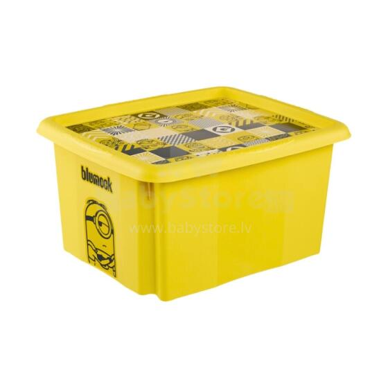 Box with lid 24L Karolina &ldquo;Minions Mosaic&rdquo; 42.5x35.5x22.5cm yellow
