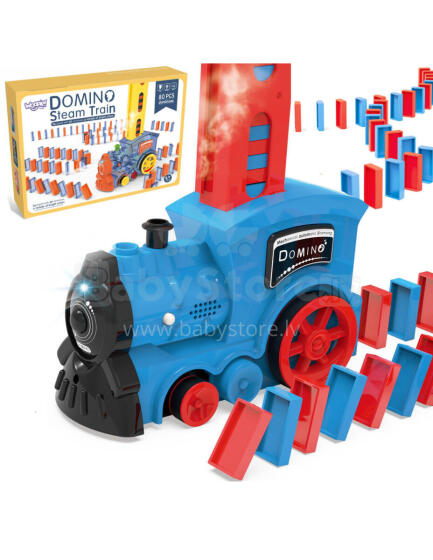 WOOPIE Electric Train Engine for Domino Blocks with Steam 80 pcs