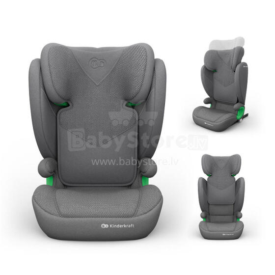 KINDERKRAFT Car Seat JUNIOR FIX 2 PLUS i-Size grey