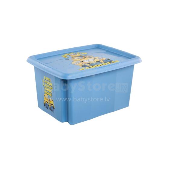 Box with lid 15L Karolina &ldquo;Minions Happiness&rdquo; 38x29.5x20.5cm light blue