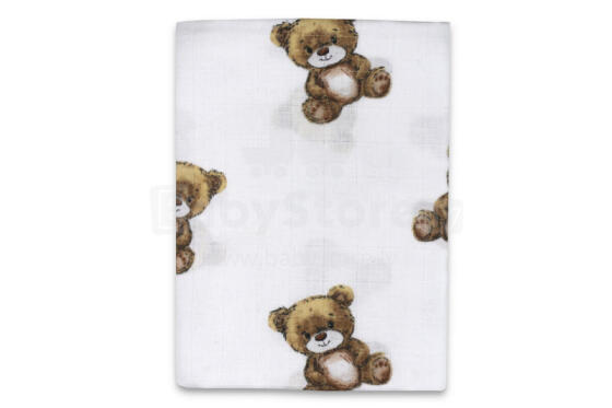 Swaddling blanket / Diaper - 1951 - MUSLIN - size 120x120 - SOLO BEAR