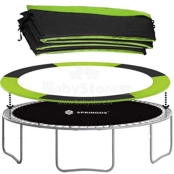 Trampoline cover TP-8FT 244 cm black with green trim