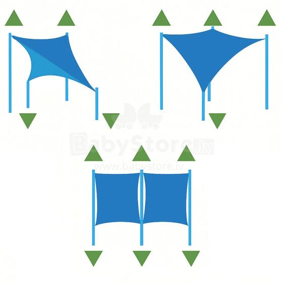 Sun shade sail SN0058 4 x 3 m dark gray