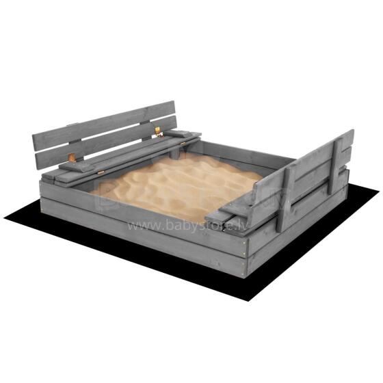 Premium wooden sandpit SBP120SET01X 120 x 120 cm set
