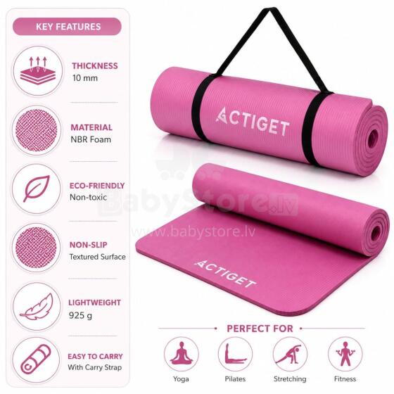 Frogeez Fitness Mat Art.ACT0018 Pink  Гимнастический коврик