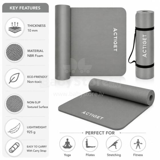 Frogeez Fitness Mat Art.ACT0019 Grey Гимнастический коврик