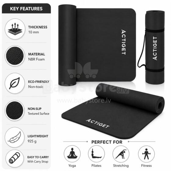 Frogeez Fitness Mat Art.ACT0020 Black Гимнастический коврик