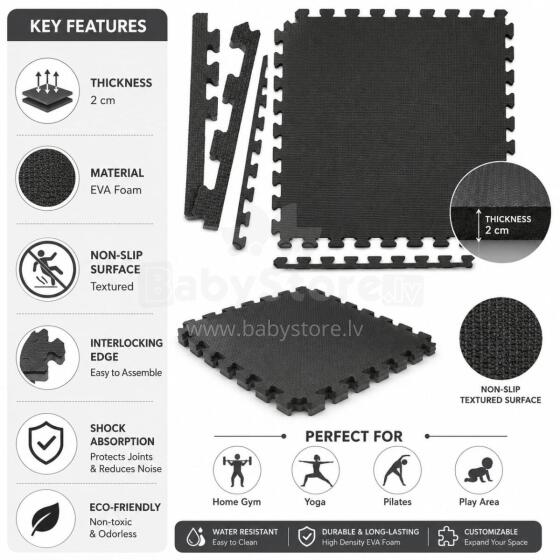 Frogeez Floor Mat Art.ACT0037 Black Floor mat 100 x 100 x 2 cm