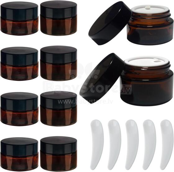 Brown Glass Ointment Jars Сream Art.294989 Glass jars for ointments, 20 ml/30 ml, for cream, 1 pc.