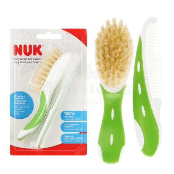 NUK 256236 Brush + Comb for Infants Green 528786