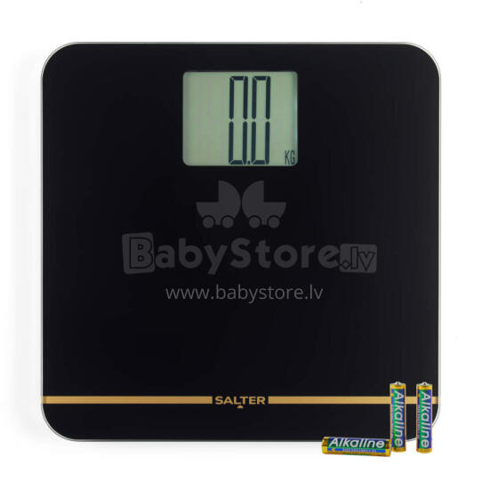 Salter 9075 BGFEU12 Max Electronic Bathroom Scale, Black/Gold