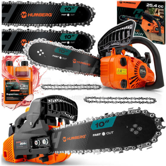 Gasoline Chainsaw Wood Cutter 10" Humberg HM-663 + Oil