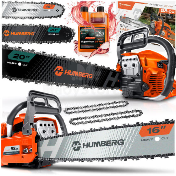 Gasoline Chainsaw Wood Cutter 16" Humberg HM-661 + Oil