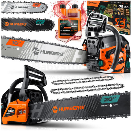Gasoline Chainsaw Wood Cutter 16" Humberg HM-660 + Oil
