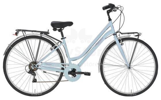 Sieviešu pilsētas velosipēds Moving 28 Lady 6S, 28, Gaiši zils