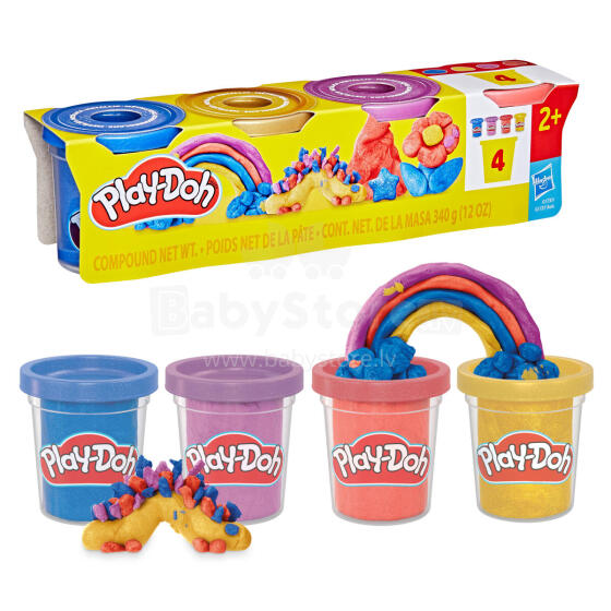 PLAY-DOH playset Shimmery Metallics 4 Pack