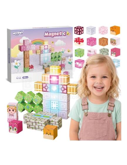 Woopie Magnetic Building Cubes 48 pcs Montessori Educational 3D Puzzle