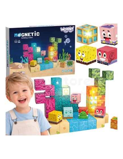 Woopie Magnetic Blocks 54 pcs Montessori Ocean Puzzle 3D Game