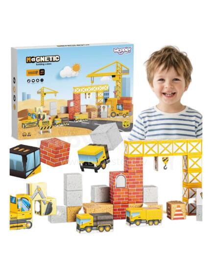 WOOPIE Magnetic Construction Blocks Construction Site 49 pcs