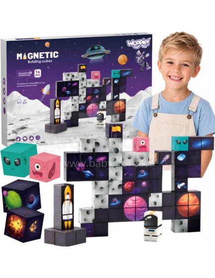 WOOPIE Magnetic Construction Cubes Space 74 pcs