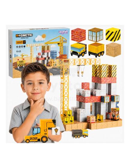 WOOPIE Magnetic Blocks 165pcs Construction Crane Excavator 3D Gift