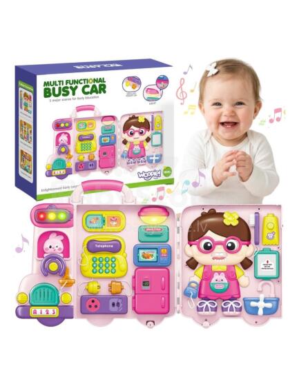 WOOPIE Interactive Manipulative Board Busy Car Suitcase 3in1 Sound Light