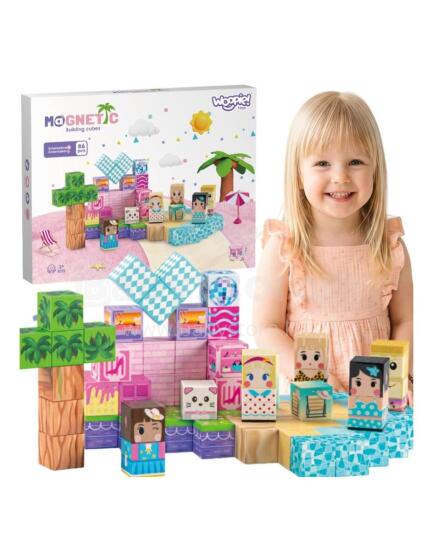 WOOPIE Magnetic Blocks Cubes Magnets 86pcs 3D Educational Puzzle Montessori Set for Children 3+